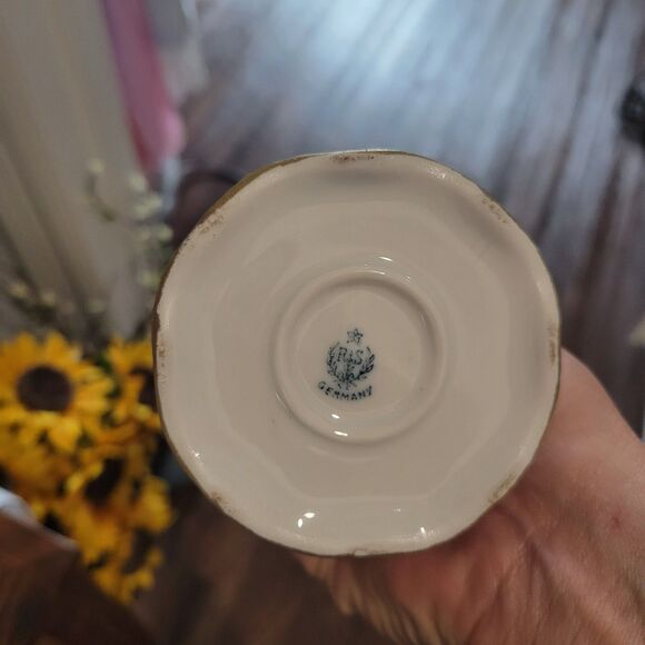 Vintage/Antique R S Schlegelmilch Germany Porcelain Hat Pin Holder Blue Star - Picture 5 of 7